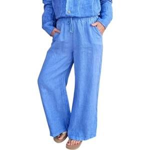 NEW TEMPO PARIS linen pull on pants in denim